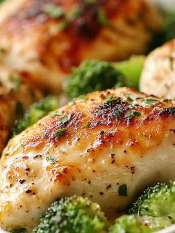 Creamy Garlic Chicken and Broccoli Bake