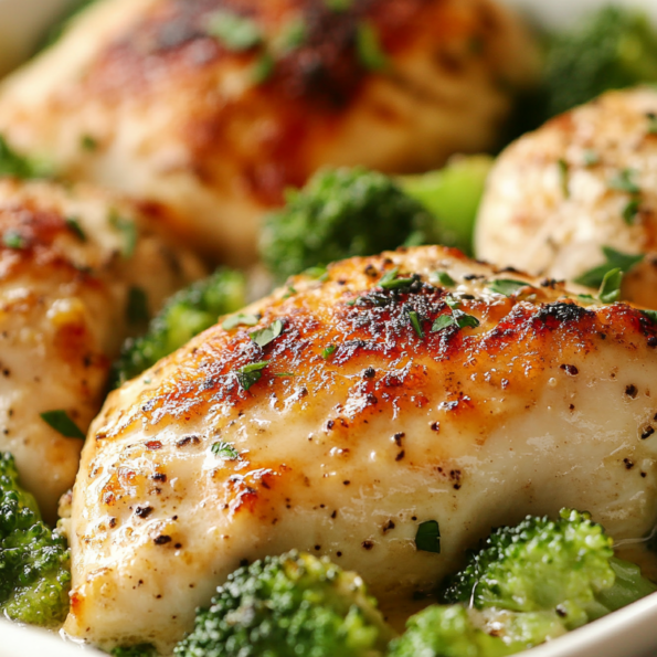 Creamy Garlic Chicken and Broccoli Bake