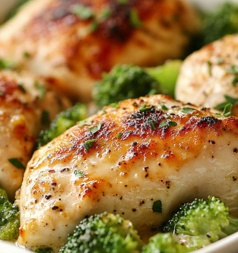 Creamy Garlic Chicken and Broccoli Bake